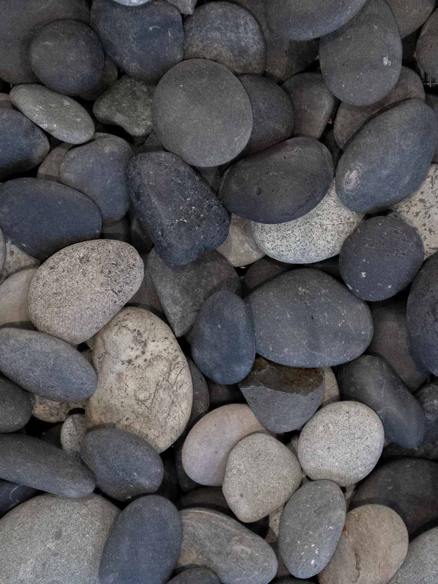 Beach Pebbles zwart Large